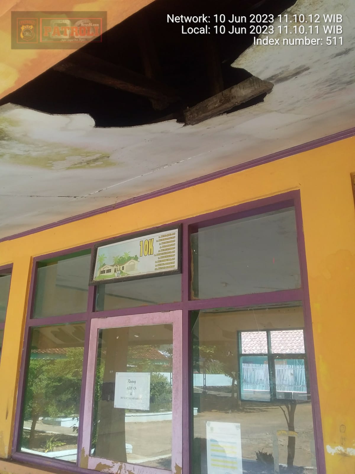 Akibat Atap sering bocor Ruang Kelas 2 SDN Datar di kosongkan 13 IMG 20230610 WA0102