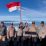 Polisi di Majalengka Peringati HUT RI ke-78 dengan Bendera Merah Putih Berkibar di Puncak Gunung Ciremai