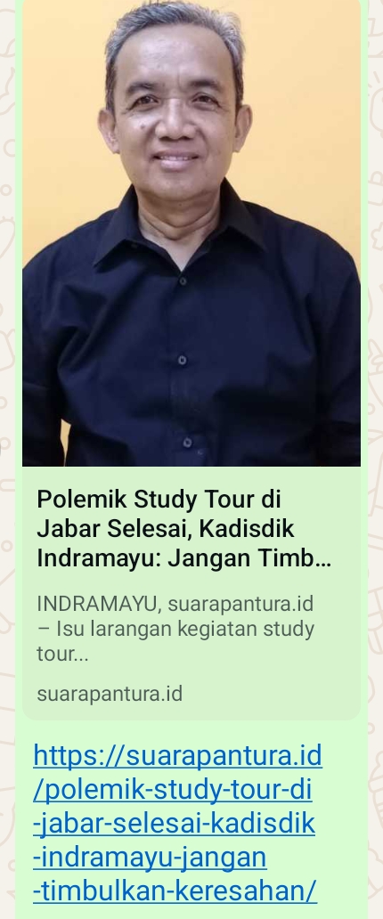 Hebat ..! Dugaan kasus studi tour di SMAN Indramayu semakin menghangat Ketua MKKS Drs. H. Edi Kanedi M.Pd. berikan bantahan tandingan di media lain dan mencatut nama Kadisdik 9 Screenshot 20250520 153344