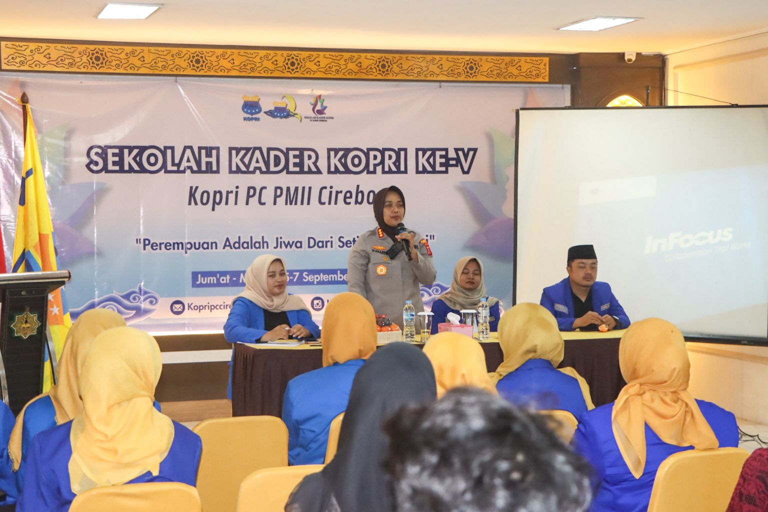Kapolresta Cirebon Menjadi Pemateri Leadership Perempuan Sekolah Kader Kopri Ke-V Kopri PC PMII Cirebon 9 IMG 20250909 WA0038