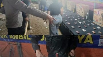 Himbauan Perda Mihol 0 Persen, Secara Terbuka Miras Malah Dipajang Jadi Hadiah Lempar Gelang di Pasar Malam Kedokan Bunder Indramayu
